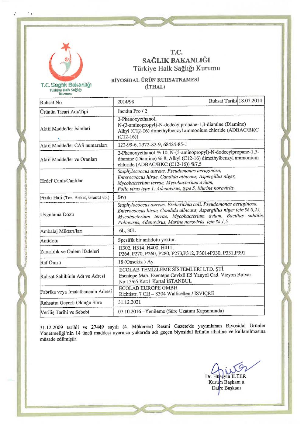 Perfect-English-Biyosidal-Ruhsat-Incidin-Pro-2021 Perfect-English-Biyosidal-Ruhsat-Incidin-Pro-2021